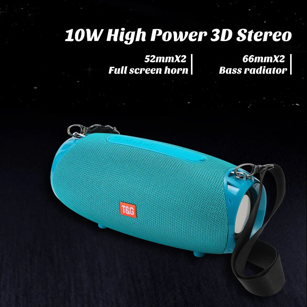 Subwoofer bluetooth alto-falante portátil sem fio rádio fm computador pc tv 10w poderoso woofer baixo caixa de som música grande caixa de som