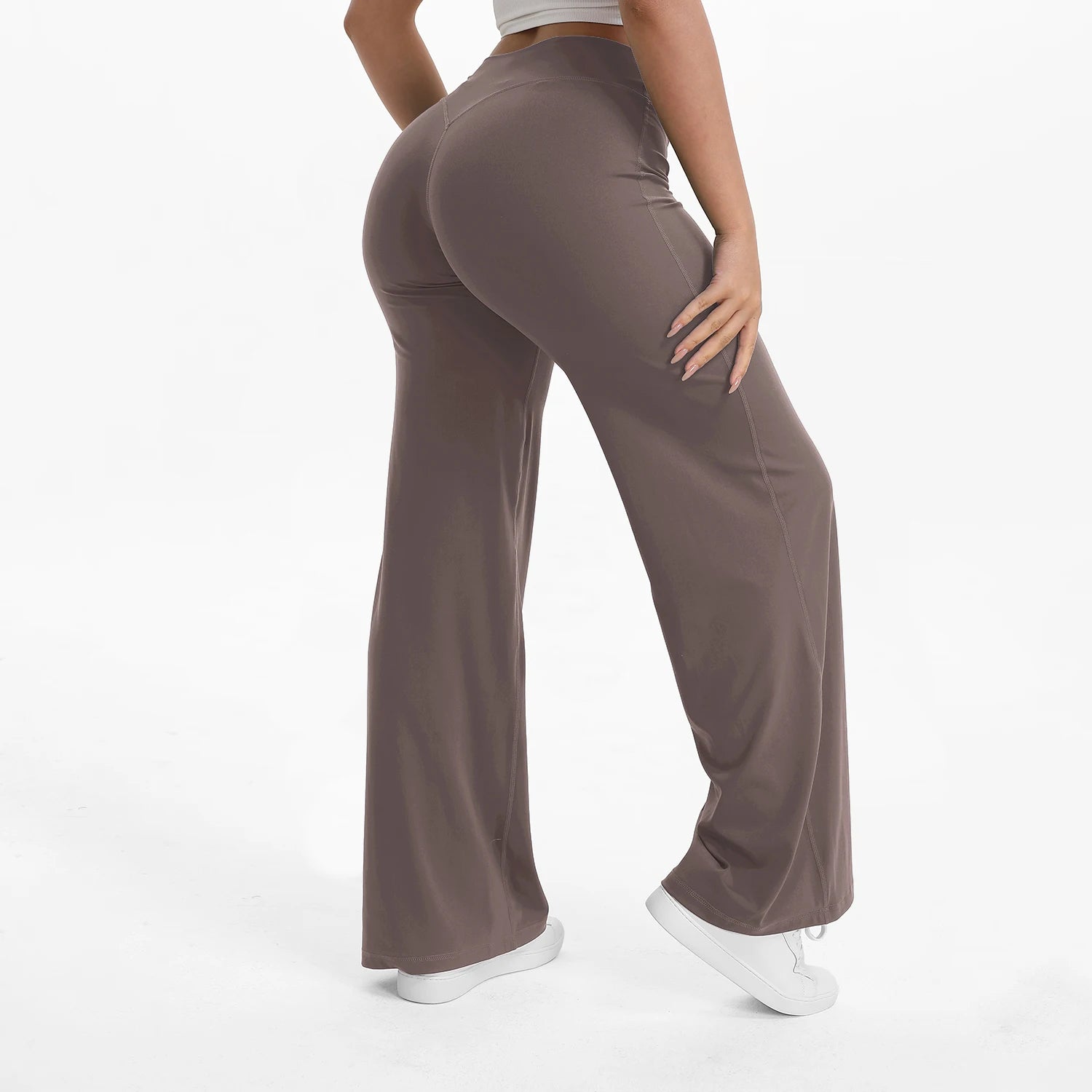 Calças de Yoga Femininas NCLAGEN SoftMotion com Cintura Média, Leggings para Academia, Sensação de Pele Nua, Calças para Pilates e Corrida