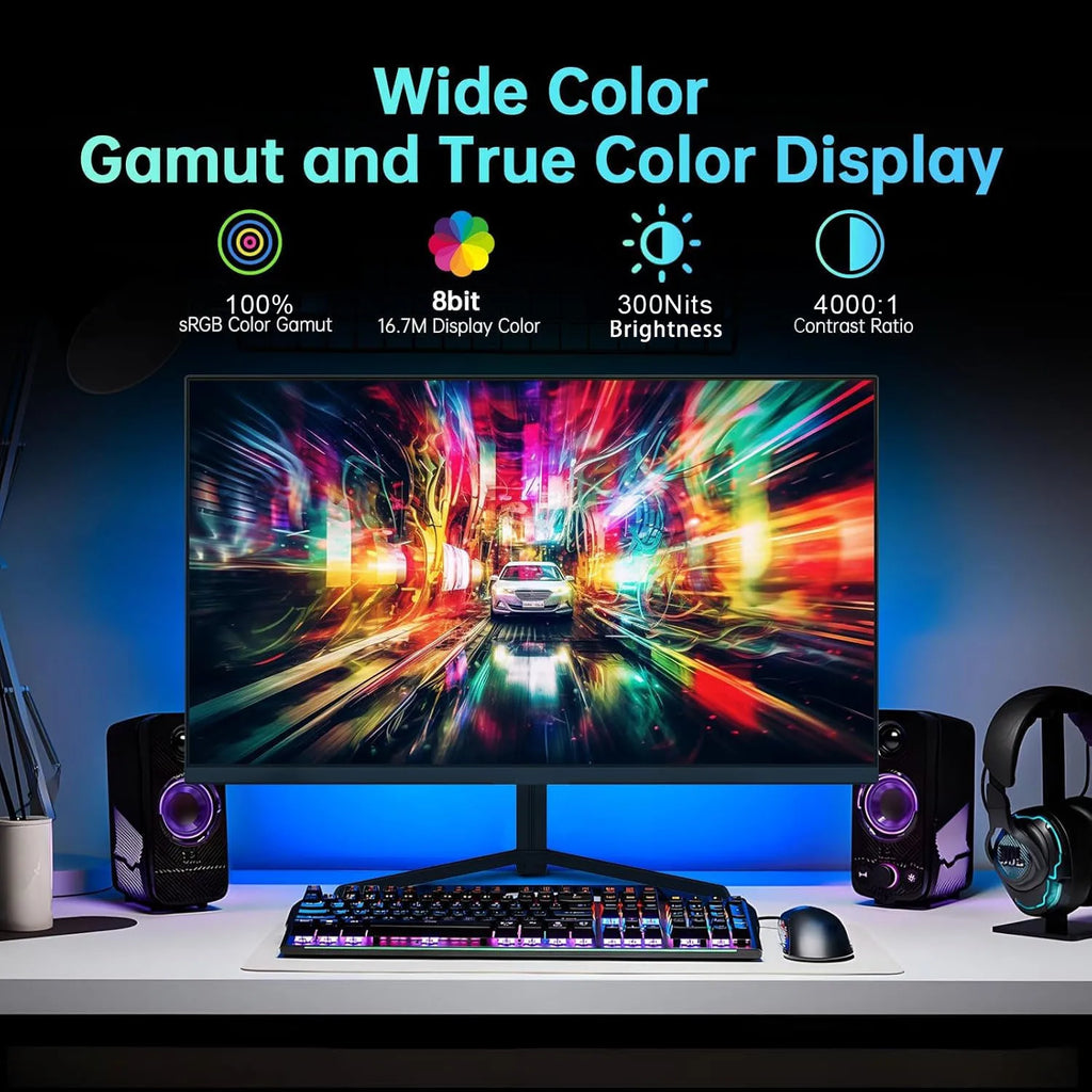 180 Hz Monitor de jogos para pc de 24 polegadas, 180 Hz, tela IPS LED, 1920 × 1080P, 100% sRG FHD, HDMI/DP, desktop, ultrafino, monitor de tela para jogos