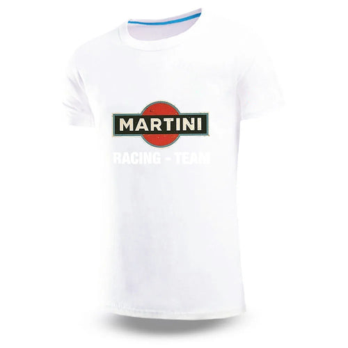 2025 solto respirável confortável manga curta verão homem algodão topos casual esportes camiseta martini corrida logotipo impressão camisas