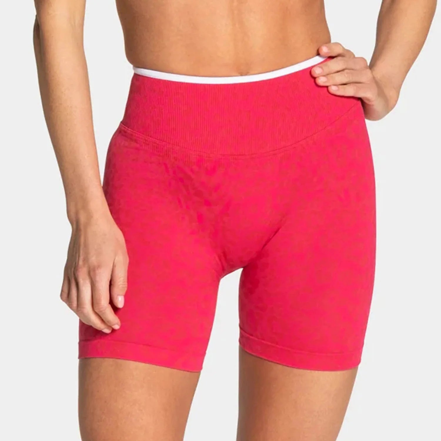 Shorts de ioga com estampa de leopardo, shorts esportivos femininos sem costura para academia, cintura alta, push up, fitness, ciclismo