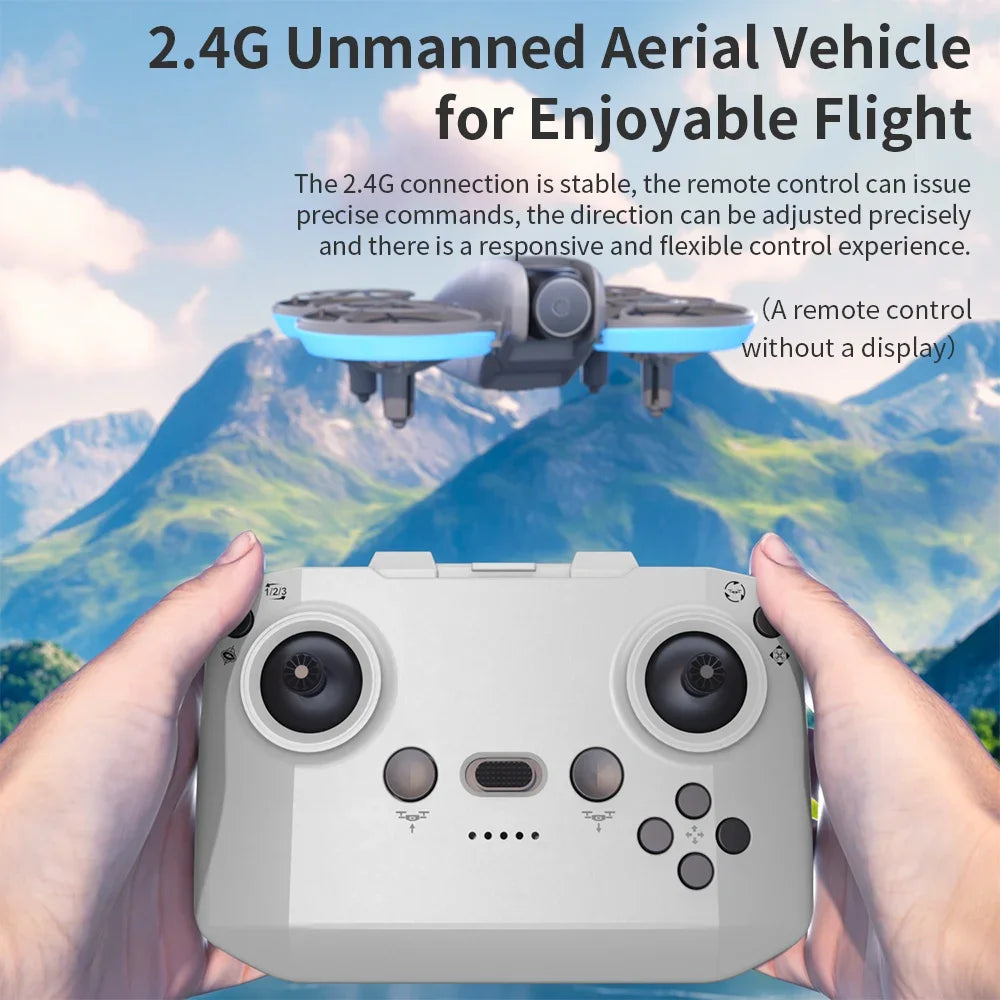 E69 mini drone câmera hd para evitar obstáculos fotografia aérea sem escova câmera dupla profissional com tela quadcopter