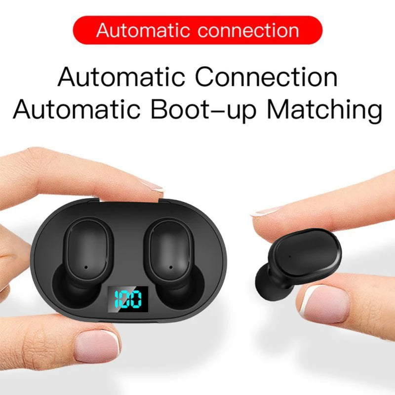 TWS E6S Fones de Ouvido Bluetooth com microfone e cancelamento de ruído 3,7v/ 45mah