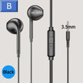 Fones de ouvido intra-auriculares com fio de 3,5 mm Fones de ouvido com fio com microfone Fones de ouvido estéreo esportivos MP3
