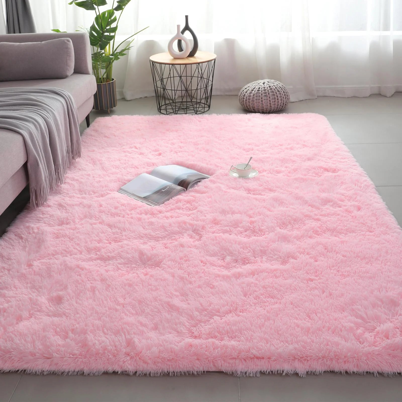 Tapete Ultra Macio VIKAMA, Tapete de Piso para Quarto e Sala de Estar, Carpete para Berçário, Decoração para Quarto de Meninas
