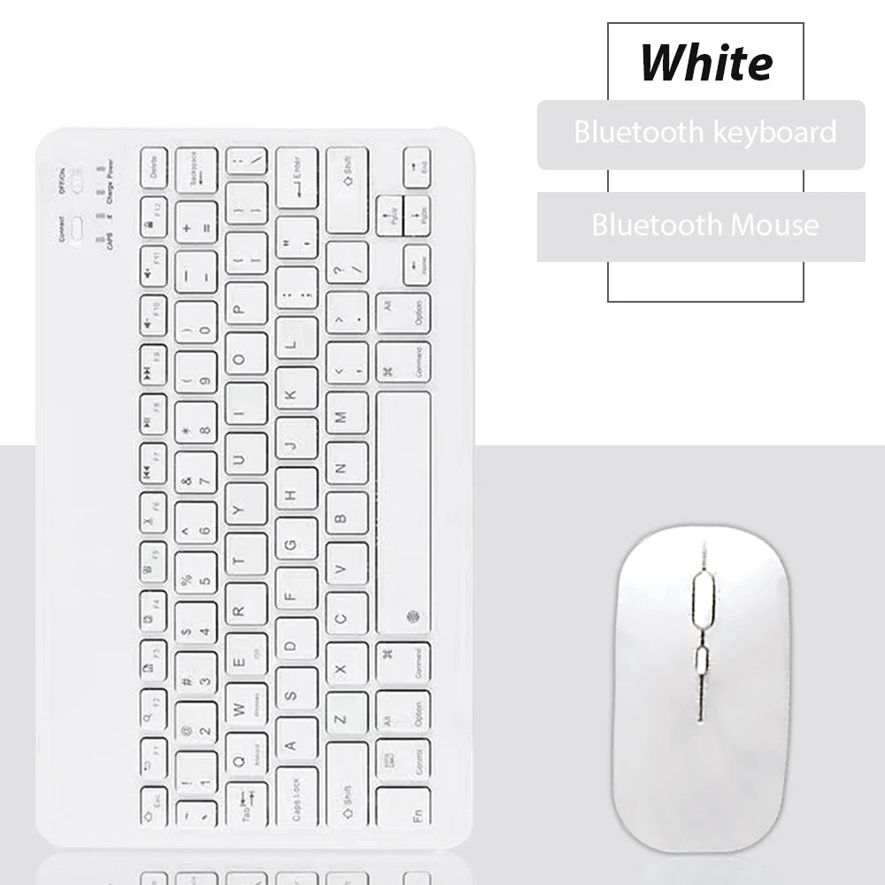 Teclado sem fio bluetooth universal, teclado e mouse para celular, mini teclado bluetooth, acessórios para teclado ipad