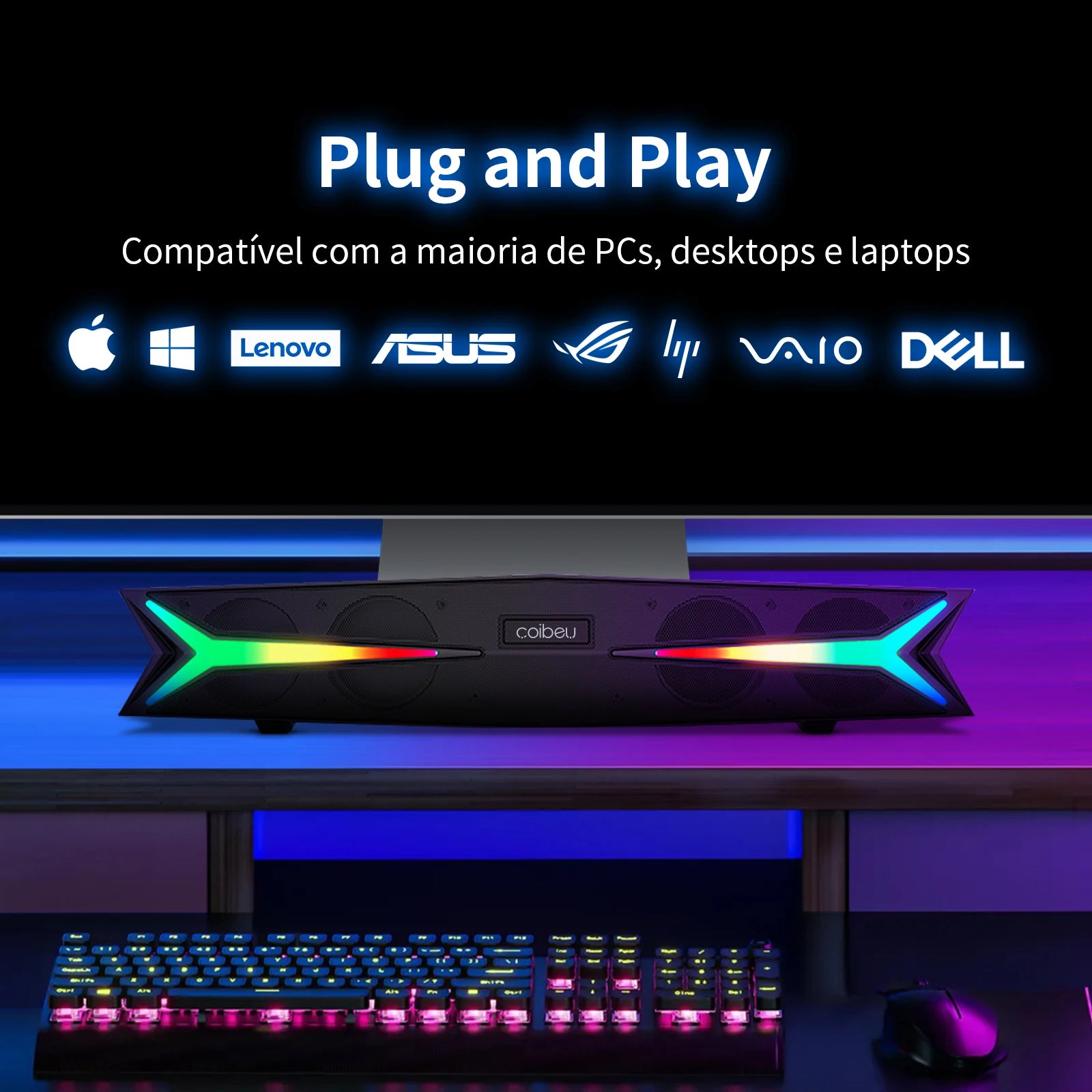 Caixa de som， Caixa som Bluetooth， Caixa de som Bluetooth Portátil， Caixa de som Para Pc， Soundbar， Caixa de som Bluetooth