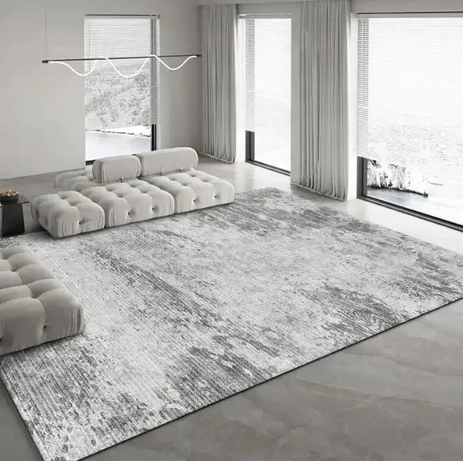 Moderno simples sala de estar decoração tapete grande área macia lounge tapete cinza nórdico para o quarto lavável anti-deslizamento tapete