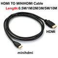 Mini cabo hdmi para hdmi 1080p 3d banhado a ouro para monitor tablet câmera dv placa gráfica hdtv display projeção