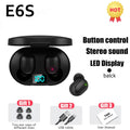TWS E6S Fones de Ouvido Bluetooth com microfone e cancelamento de ruído 3,7v/ 45mah
