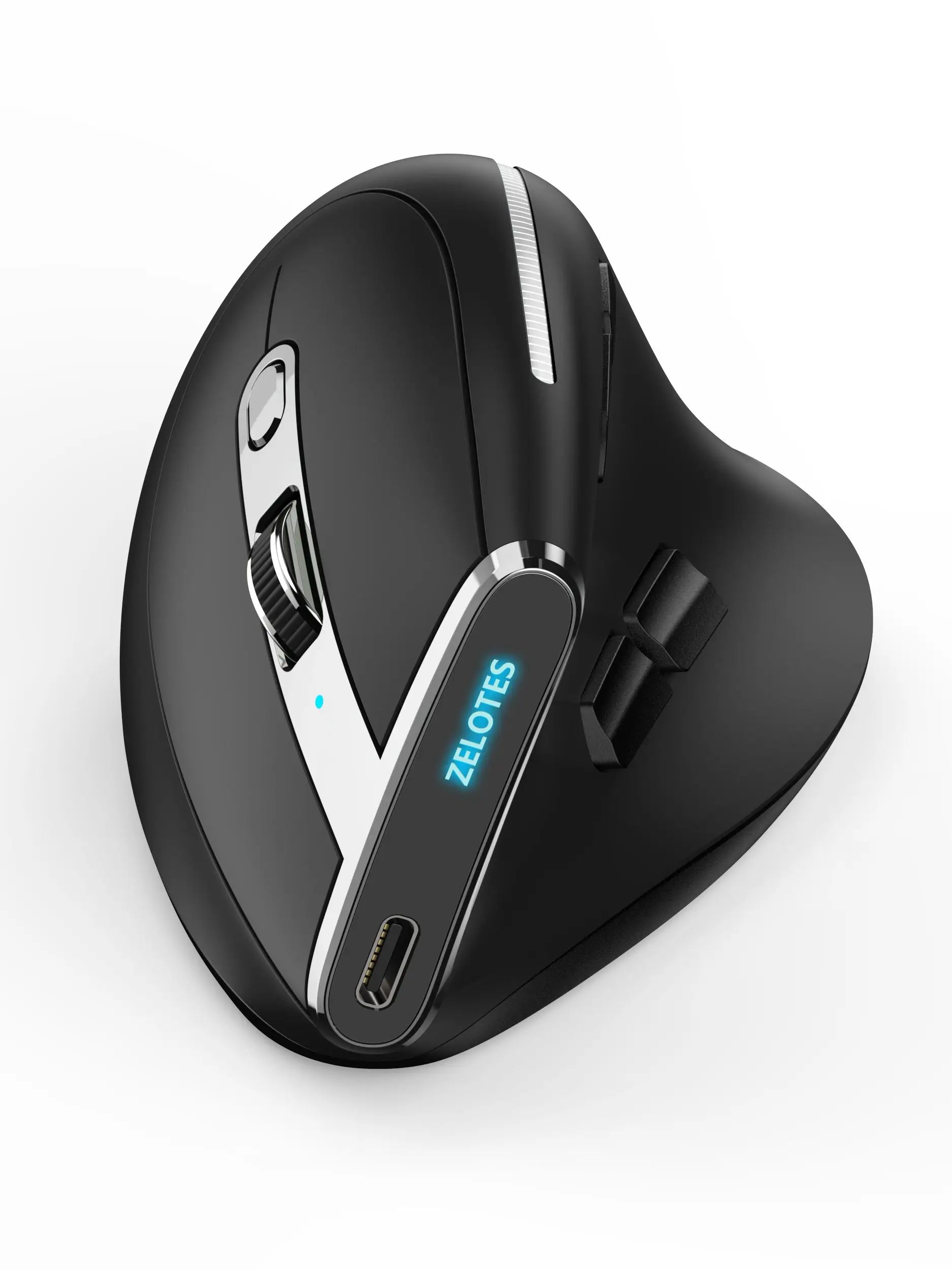 Mouse Vertical Sem Fio Lefon F26C com Tela OLED, Mouse Ergonômico Bluetooth Óptico Recarregável para Jogos em PC e Laptop
