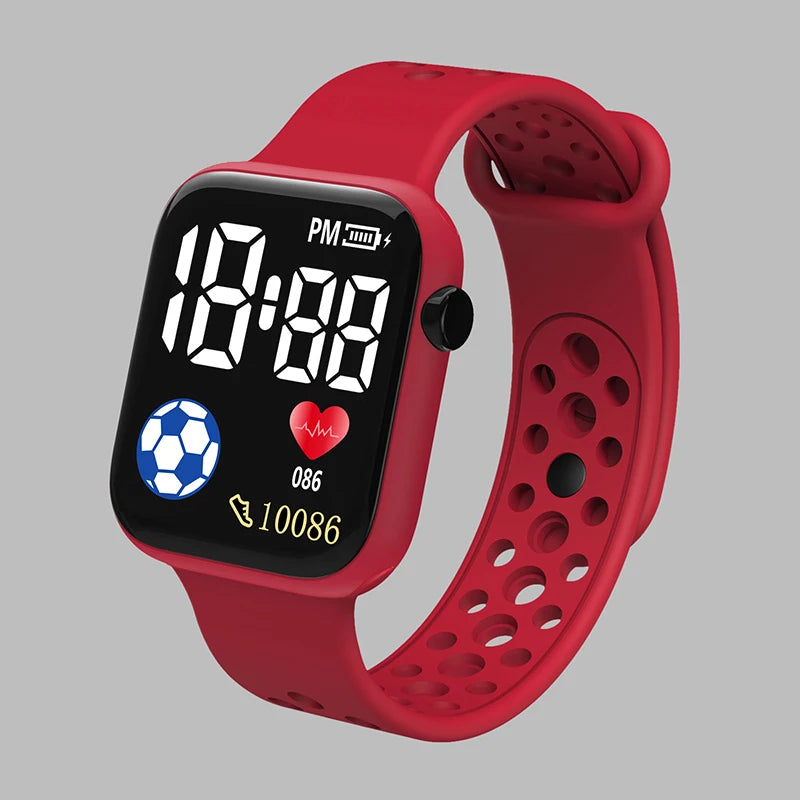 Relógio Digital LED 2026 para Crianças, Relógios Esportivos à Prova d'Água para Meninos, Relógio Digital de Silicone para Meninas, Relógio Eletrônico Casual Infantil