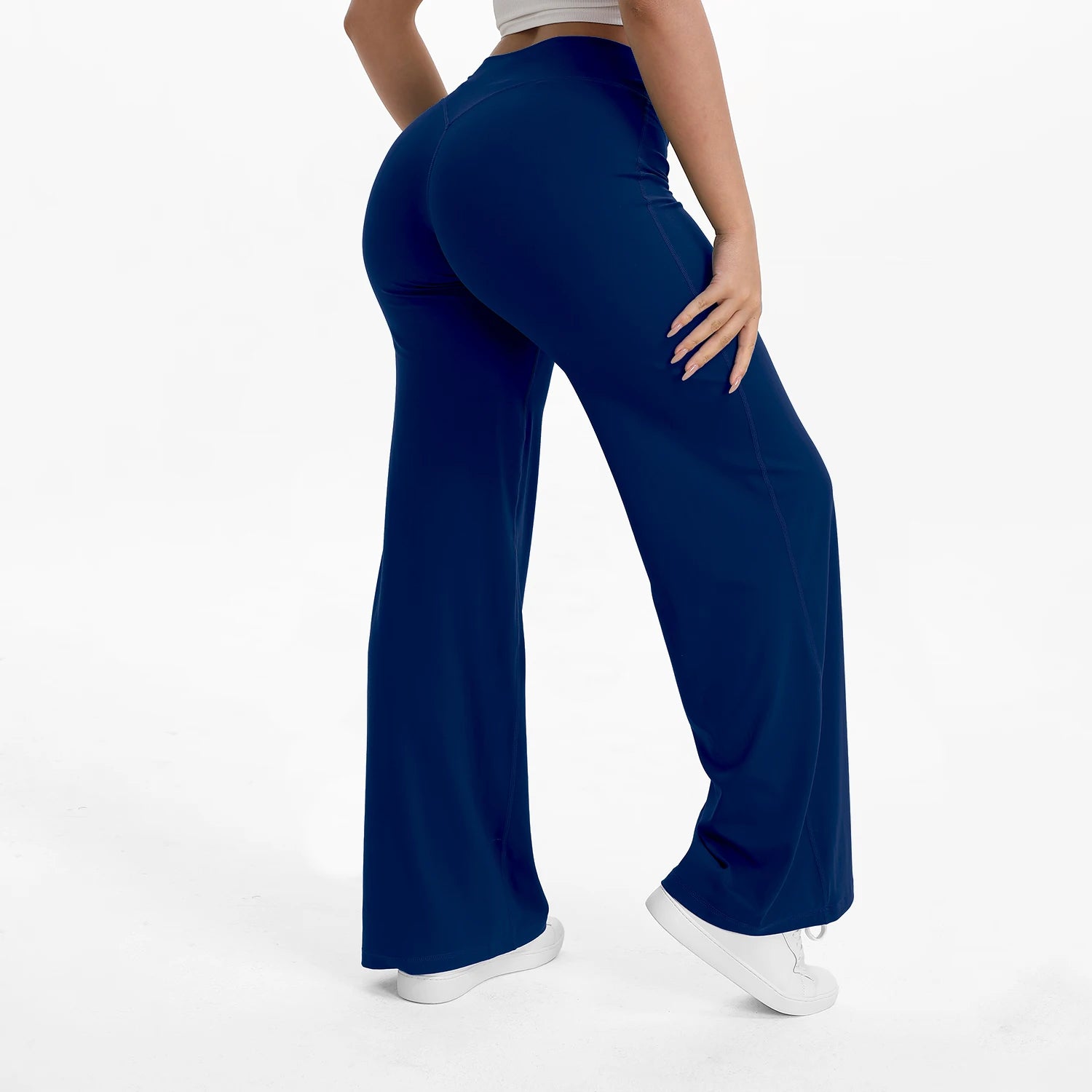 Calças de Yoga Femininas NCLAGEN SoftMotion com Cintura Média, Leggings para Academia, Sensação de Pele Nua, Calças para Pilates e Corrida