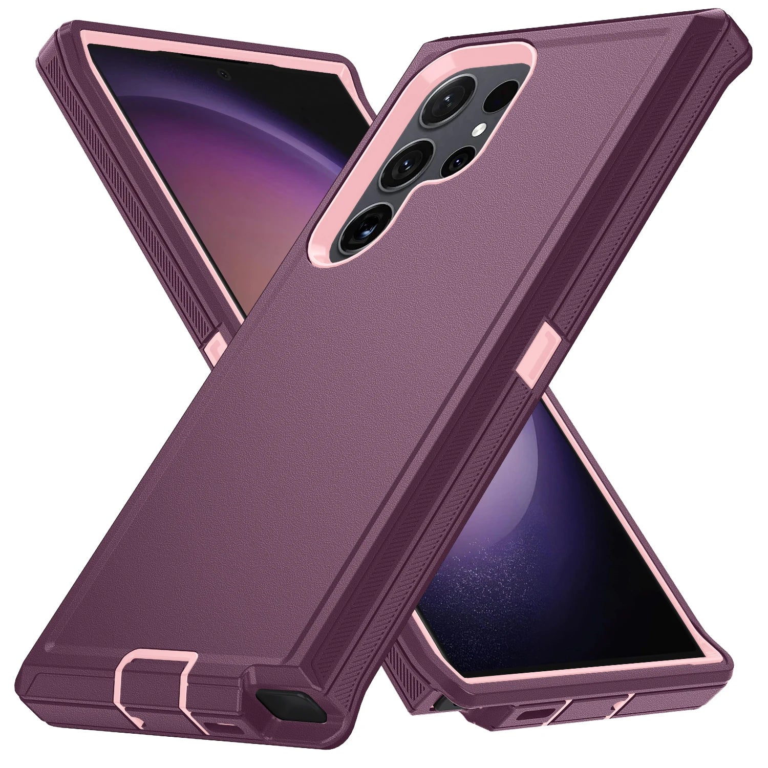 Para samsung galaxy s25 s24 s23 s22 s21 s20 fe plus ultra nota 20 armadura à prova de choque defender caso telefone duro pc + tpu capa traseira