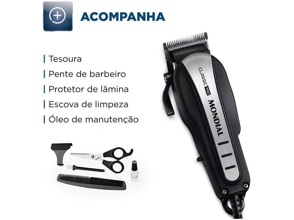 Máquina de Cortar Cabelo Mondial Classic Pro - 110V