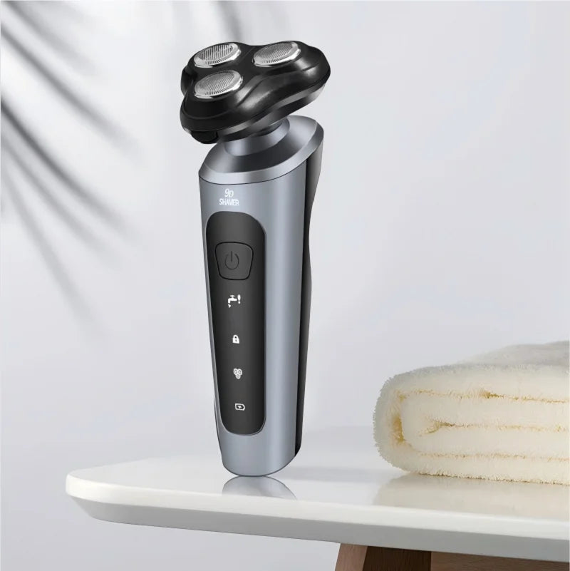 Barbeador recarregável inteligente masculino, navalha de barba molhada/seca, abs tondeuse, dissolução de barba, navalha recarregável para pele lisa