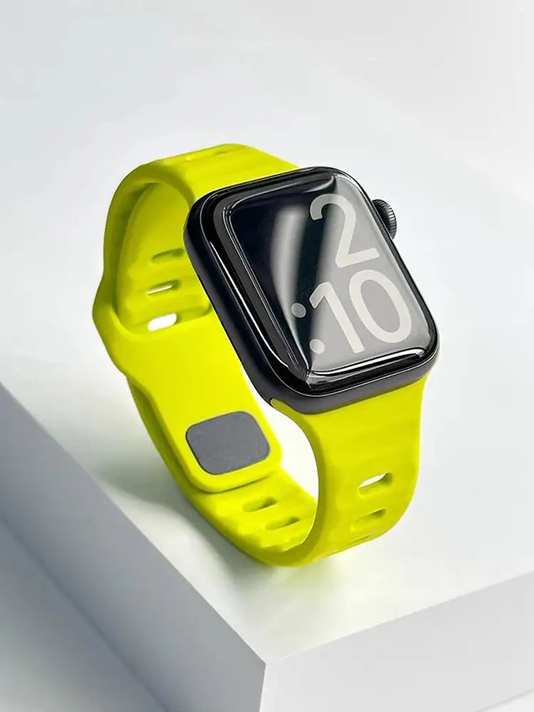 Pulseira de Silicone Sport para Apple Watch, Banda, 49mm, 45mm, 44mm, 42mm, 40mm, 41mm, 38, Pulseira Correa, iWatch Series 9, 8, 7, 6, 5, 4, 3, SE, ultra
