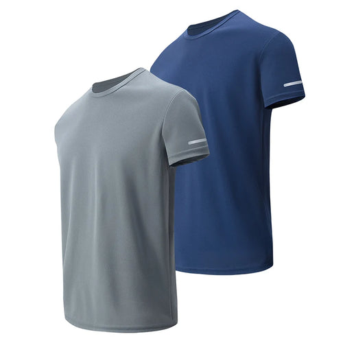 4/1 pçs verão masculino cor sólida coringa de secagem rápida manga curta solta plus size esportes correndo jogando camisa masculina de meia-idade