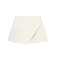 Hxao skort para mulher de cintura alta branco preto saia calças mulher verão 2024 assimétrico cáqui saia shorts casual feminino skort