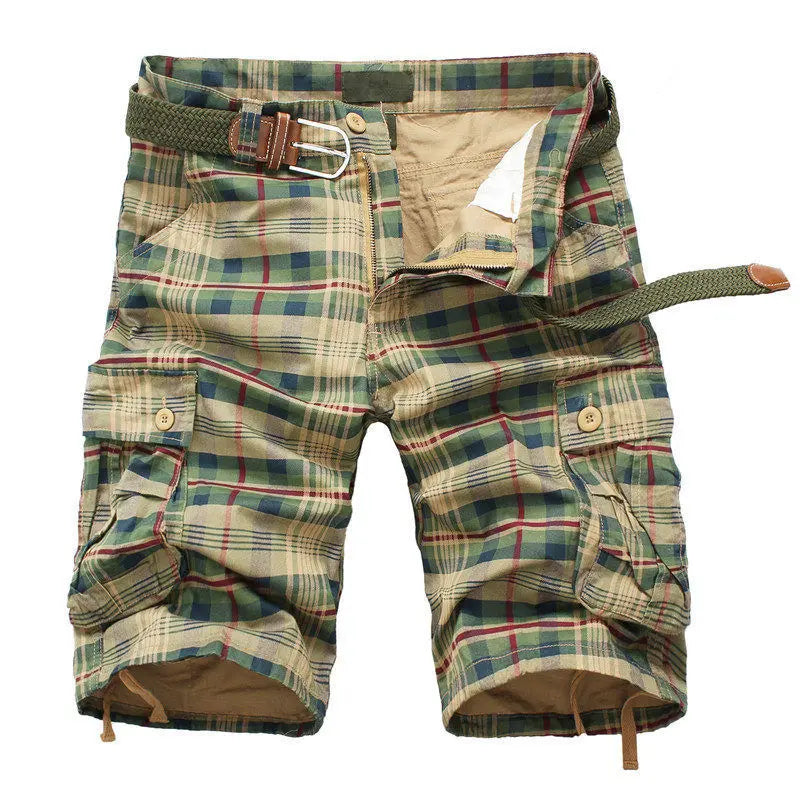 Bermudas Masculinas de Verão 2026: Shorts Xadrez da Moda, Casuais, Militares e Cargo Sem Cinto