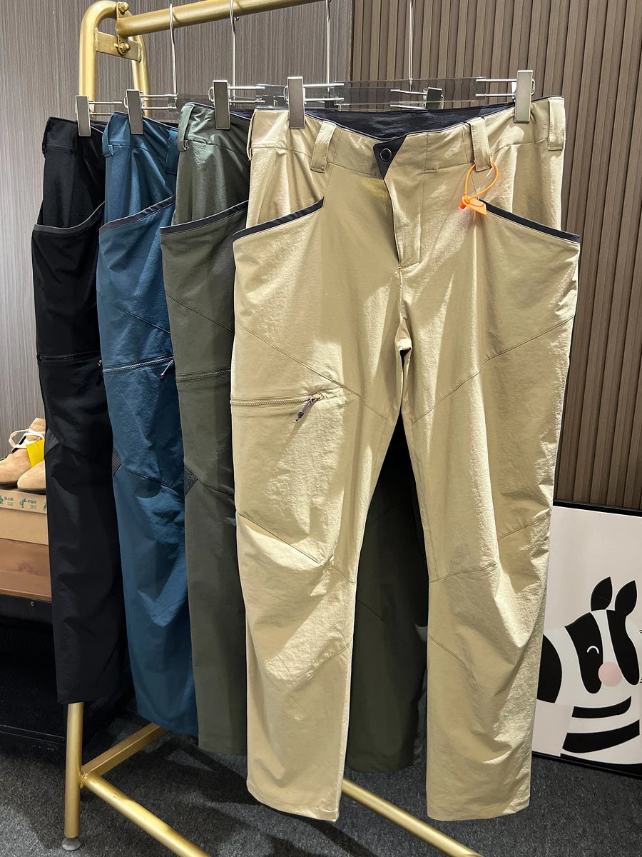 Calças Casuais Masculinas de Verão e Primavera, Resistentes à Água, com Corte 3D, Respiráveis, para Escalada ao Ar Livre, Est...