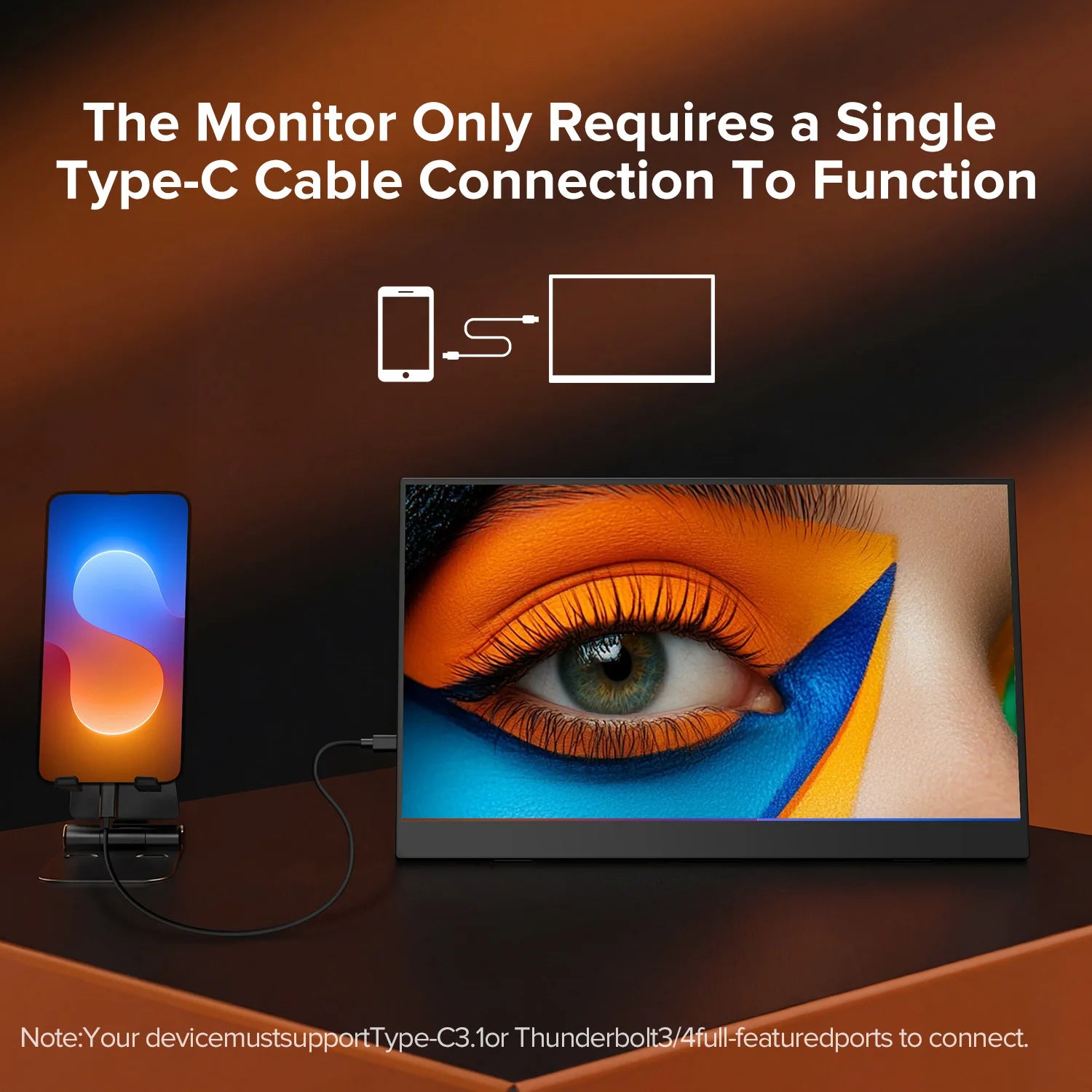 UPERFECT 15.6'' 1920*1080 60Hz Monitor portátil 16:9 tela IPS com o tipo-C Mini HDMI segunda exibição suporte traseiro 2 alto-falantes para o portátil XBox PS4/5 interruptor caixa de TV PC extensão móvel MAC