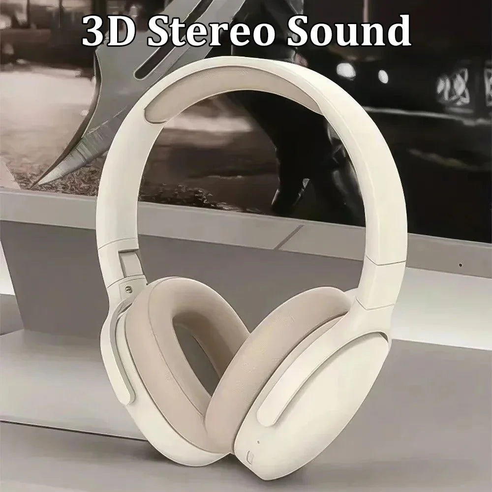 Headset Bluetooth 5.3 fones de ouvido para jogos modo duplo sem fio dobrável redução ruído música