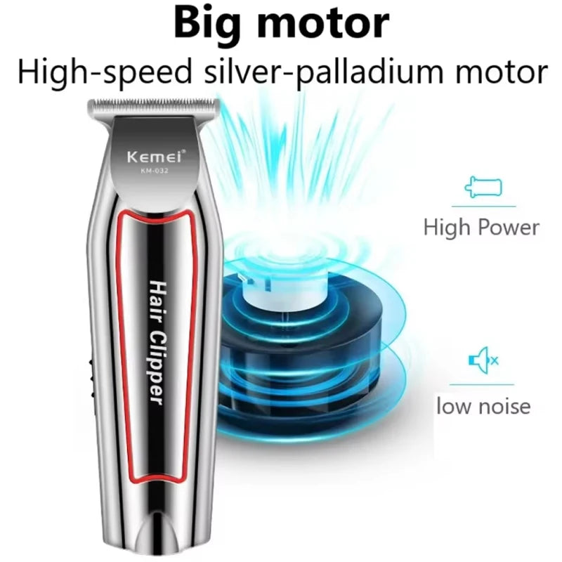 Kemei profissional aparador de cabelo elétrico aparador de barba para homens máquina de cortar cabelo máquina de corte de cabelo kit aliciamento KM-032