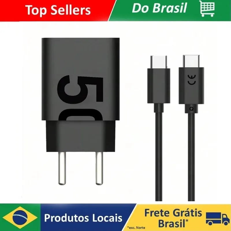 Carregador Rápido USB Tipo C 125W Brasil