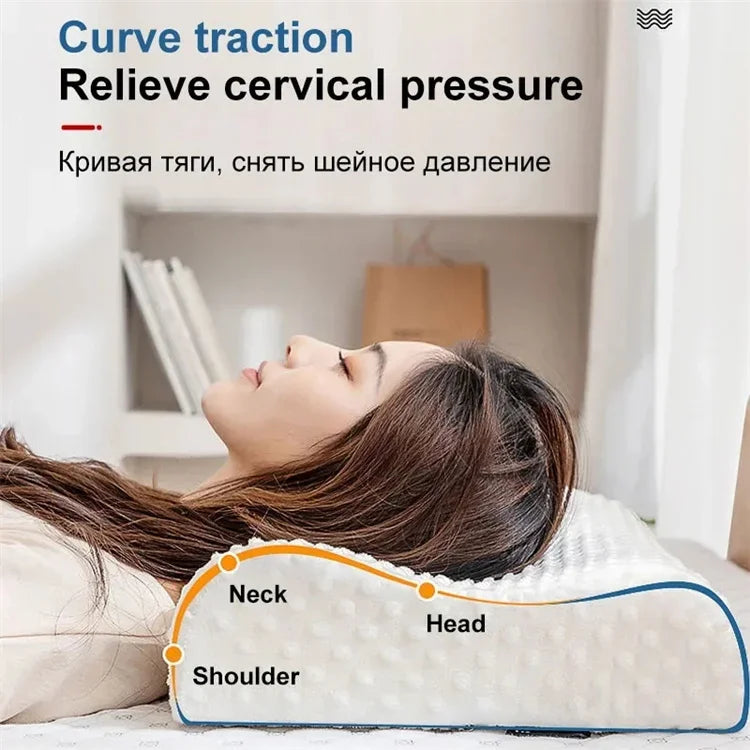 Travesseiro longo de espuma de memória, travesseiro de cama, proteção para pescoço, formato de recuperação lenta, travesseiro de maternidade para dormir, travesseiros ortopédicos