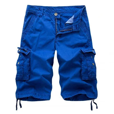 Calções de carga de algodão dos homens verão militar do exército tático homme shorts masculino casual streetwear multi-bolso carga shorts