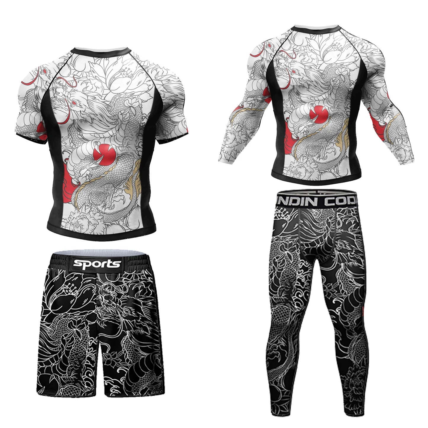 Cody Lundin Tattoo Camiseta de compressão de ginástica masculina sublimação manga longa Rashguard BJJ jiu jitsu camisa de boxe personalizada