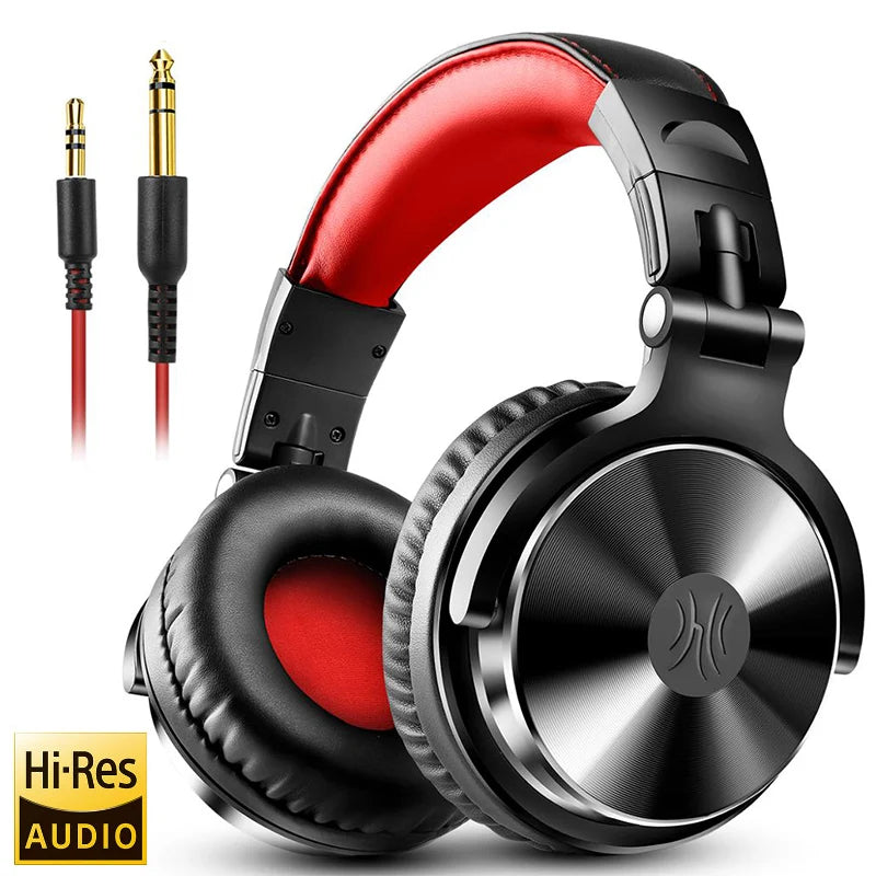Oneodio fone de ouvido com fio com microfone, Pro 10/30/50 headphone profissional studio DJ, over ear HiFi monitor headset com Hi-Res áudio, Para o PC Telefónico