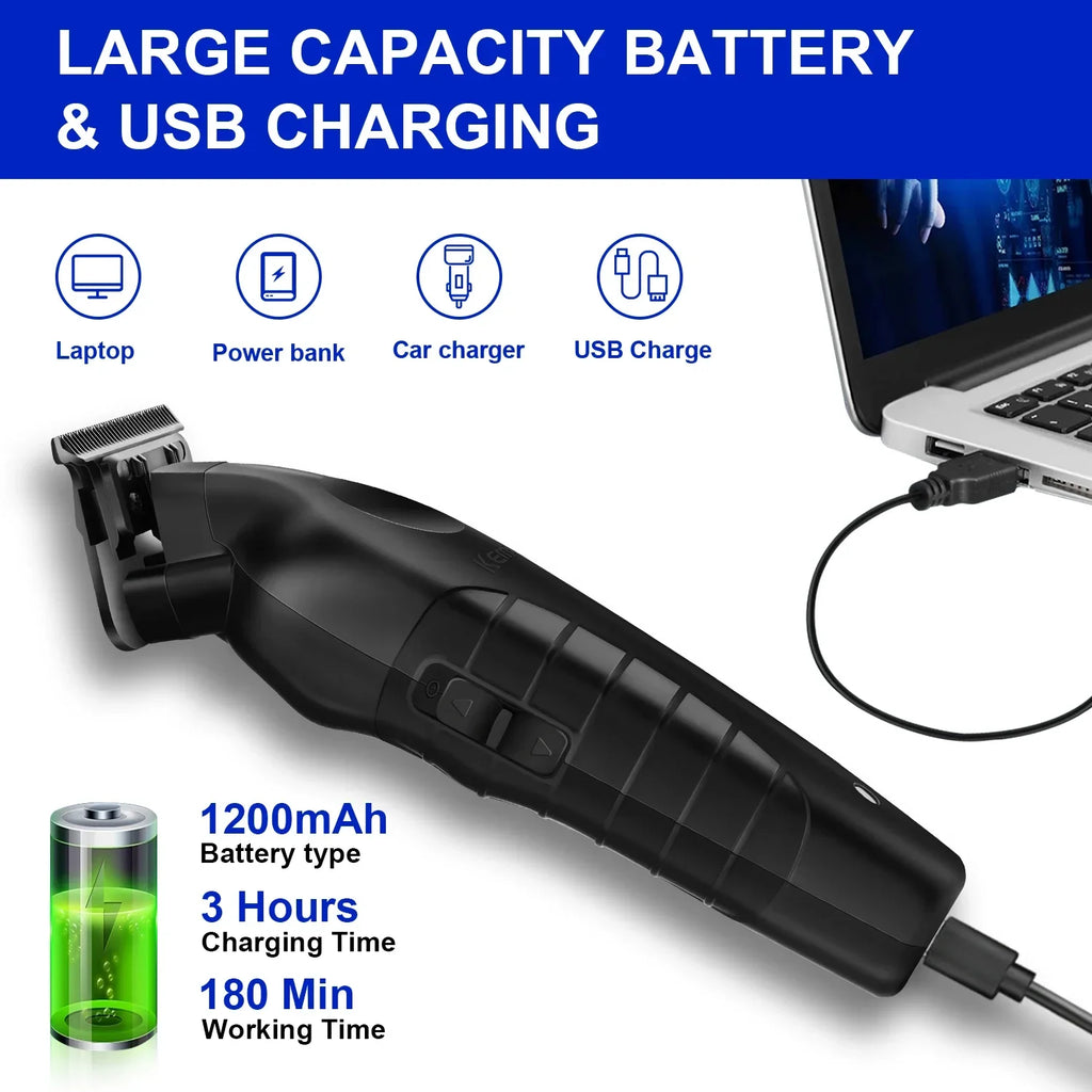 Kemei máquina de cortar cabelo Km-1071 Km-2299 Km-2024 ubs recarregável sem fio aparador de barba poderosa máquina de cortar cabelo elétrica para homem