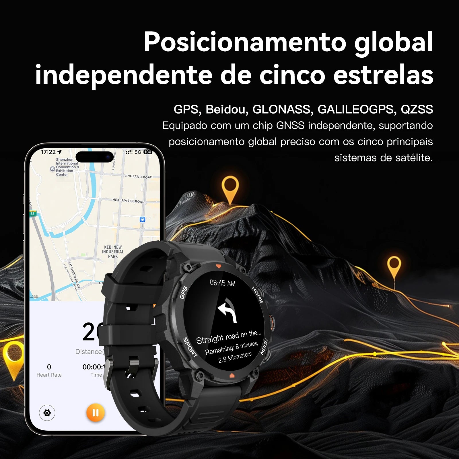 Active 2 Smartwatch 2025 Bluetooth, Chamada de Voz, Monitor de Frequência Cardíaca, Esportivo, Compatível com Android e iOS