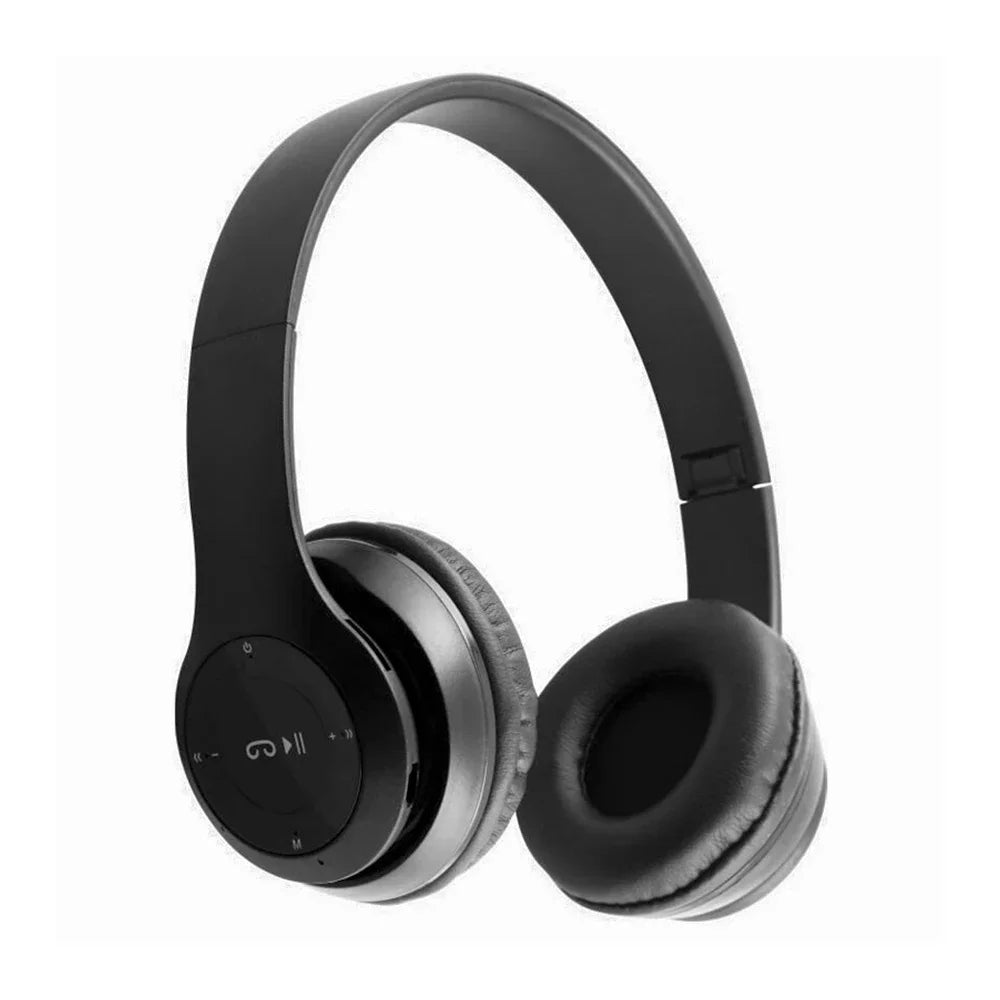 Headset Bluetooth 5.3 fones de ouvido para jogos modo duplo sem fio dobrável redução ruído música