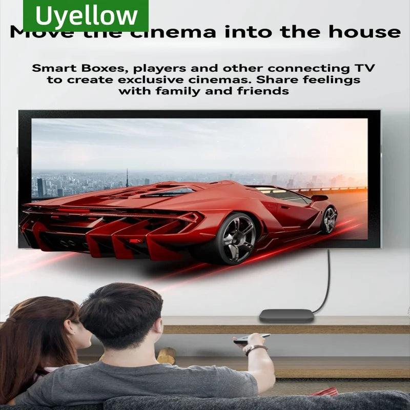 Uyellow 48gbps hdmi-cabo 8k 60hz 50cm 1m 2m 3m 5m hdmi-compatível 2.1 cabo 4k 120hz hdr 3d efeito vídeo para hdtv pc