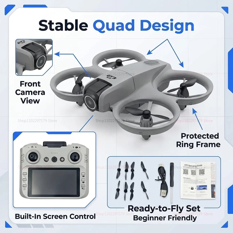 Drone Mini GT3 MAX 5G 8K com Câmera GPS Pro HD para Fotografia Aérea com Iluminação Dinâmica e Controle Remoto
