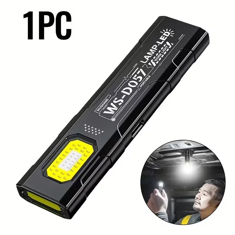 Mini chaveiro lanterna com ímã recarregável multifuncional tocha lâmpada portátil clipe na lanterna à prova dwaterproof água luz de acampamento