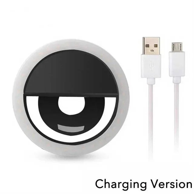 Carga usb led selfie anel de luz lente do telefone móvel led selfie lâmpada anel para telefone selfie luz RingLight