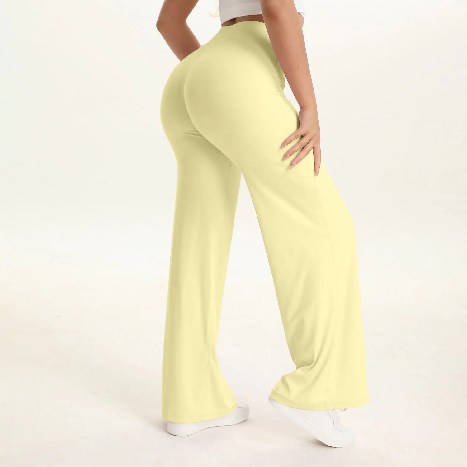Calças de Yoga Femininas NCLAGEN SoftMotion com Cintura Média, Leggings para Academia, Sensação de Pele Nua, Calças para Pilates e Corrida