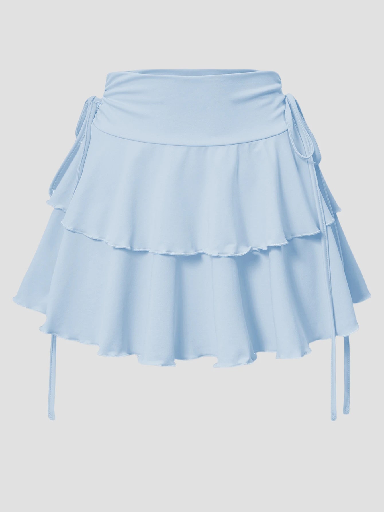 Nova Saia de Cor Sólida para Mulheres, Moda de Verão, Versátil, Cintura Alta, Ajuste Slim, Saia Curta com Cintura Elástica, Produtos em Estoque