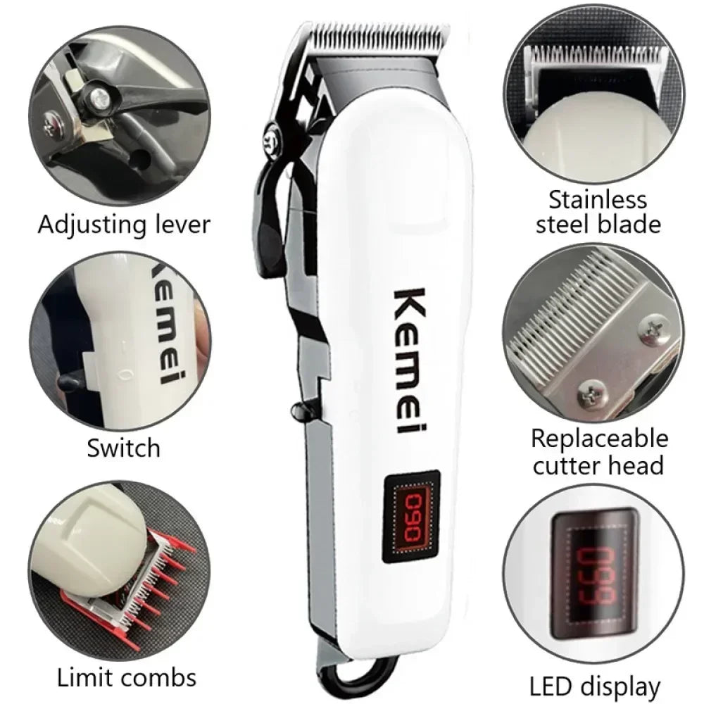 Kemei máquina de cortar cabelo Km-809A Km-1506 Km-1102 profissão aparador de cabelo elétrico aparador de barba para máquina de corte de cabelo masculino