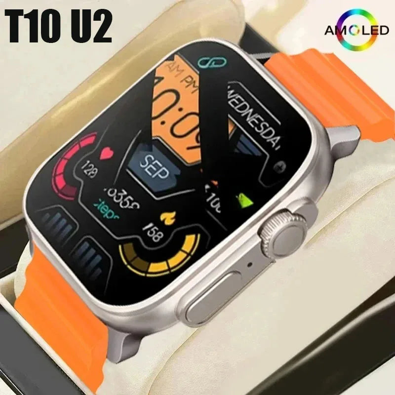 Novo Relógio Inteligente 10 Ultra 49mm 2024, Novo NFC, GPS, Chamadas Bluetooth, Música, Jogos, Carregamento Sem Fio