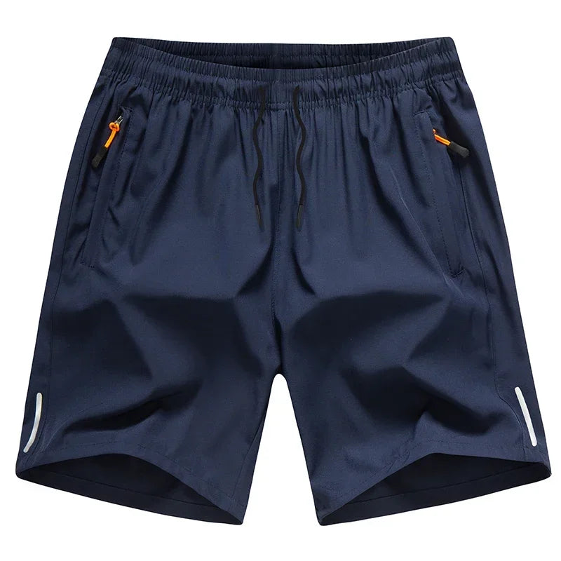 Shorts Esportivos Masculinos de Verão em Seda Gelada, Calças de Praia Casuais Soltas e Finas para Basquete, Corrida e Academia, com Absorção de Suor e Higroscópicas