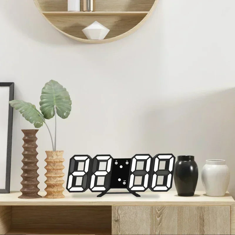 Relógio de mesa digital montado na parede relógio de mesa eletrônico decorativo com modo luminoso ajustável despertadores digitais mesa led