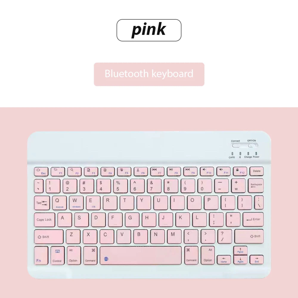 Teclado sem fio bluetooth universal, teclado e mouse para celular, mini teclado bluetooth, acessórios para teclado ipad