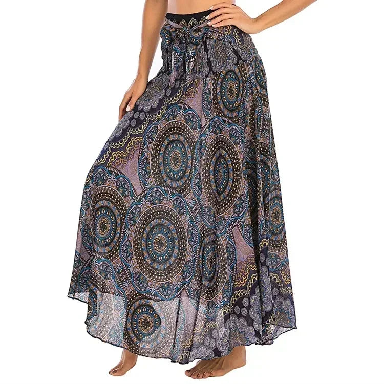 Sexy verão longo boho inferior saia feminina vintage casual ropa mujer faldas solta moda y2k maxi saias roupas femininas saia jupe