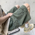 Estrela retalhos shorts masculino vintage denim verão básico simples all-match venda quente cintura alta lazer ulzzang streetwear chique shorts