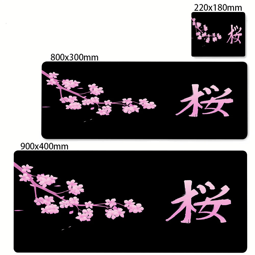 Mouse pad paisagem sakura grande deskmat portátil acessórios do computador mousepad tapetes de borracha anti deslizamento mousepad kawaii playmat